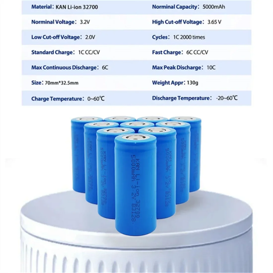 고품질 32700 LiFePO4 배터리 3.2V 500 - Renewable Energy Project 리뷰 및 가격