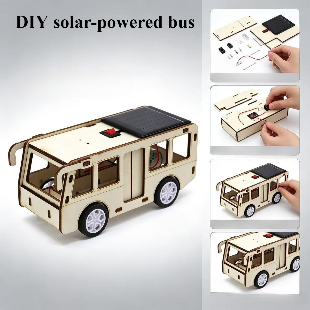DIY 태양열 버스 조립 모델, 수제 나무 물리 실험  - Renewable Energy Model 리뷰 및 가격